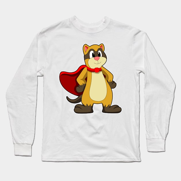 Meerkat with Cape Long Sleeve T-Shirt by Markus Schnabel